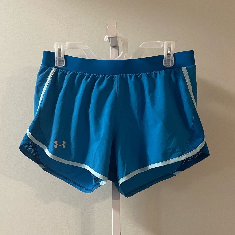 Under Armour Blue Elastic Band Running Shorts